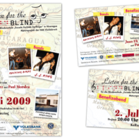 Benefizveranstaltung für die Blindenschule „Escuela Herlinde Derflinger“ in Nicaragua | Plakate, Flyer | Entwurf und Gestaltung | 2009